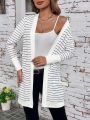 SHEIN LUNE Women's Striped Long Sleeve Jacket