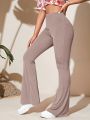 SHEIN Essnce High Waist Flare Leg Pants