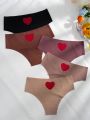 5pack Heart Print No Show Panty