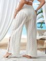 SHEIN Swim BohoFeel Plus Size Side Slit Tie Detail Cover Up Pants