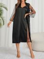 Women's Mesh Splice Pajama Set