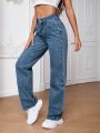 SHEIN Tall Straight Leg Denim Pants