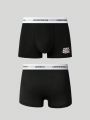 Men's Cartoon & Letter Print Boxer Briefs (4pcs/Set)