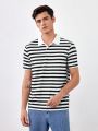 Manfinity Homme Men's Striped Short Sleeve Polo Shirt