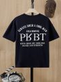 Teen Boys' Slogan Print Short Sleeve T-Shirt