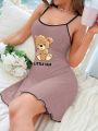 Bears Printed Cami Sleep Dress