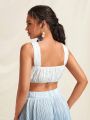 Christian Allana Ombre Bustier Halter Top