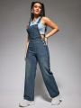 Denim Dungarees Washed Jumpsuit