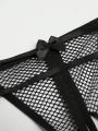 Pearl Decor Fishnet Thong Sexy Lingerie