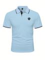 Manfinity Mode Men's Color-block Polo Shirt