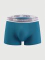 Men 4pcs Letter Tape Waist Boxer Brief