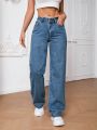 SHEIN Tall Straight Leg Denim Pants