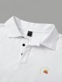 Men Mountain & Sun Print Polo Shirt