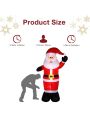 8ft with 4 String Lights Inflatable Garden Santa Claus Decoration