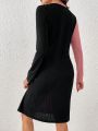 Women's Contrast Button Dress