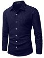 Manfinity LEGND Men's Turn-down Collar Long Sleeve Shirt