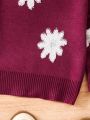 Casual & Cute Flower Detail Sweater For Teenage Girls