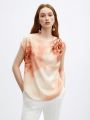 SHEIN BIZwear Women's Tie Dye Batwing Sleeve Shirt