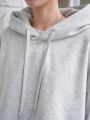 Dazy-Less Kangaroo Pocket Drawstring Hooded 2 In 1 Sweatshirt