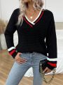 SHEIN Frenchy Fashionable Women's Striped Sweater