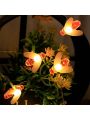 Waterproof Outdoor String Lights With Fairy Bee-shaped Led Bulbs For Christmas Tree, Garden, Patio, Porch, Yard, Party, Wedding, Indoor, Bedroom Decoration