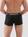 6pcs Men's Boxer Briefs With Slogan Patterns