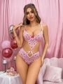 Women's Sexy Lace Lingerie With Heart Embroidery (valentine's Day Style)