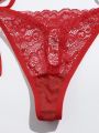 2pack Floral Lace Tie Side Thong Set