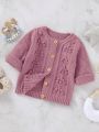 Baby Girls' Solid Color Cardigan