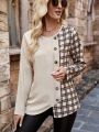 Women'S Casual Plaid Pattern Long Sleeve Blouse