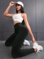 Yoga Basic Solid Color Women'S Sports Leggings/Tights