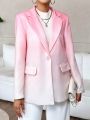 SHEIN Privé Ombre Single Button Blazer