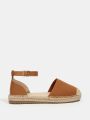 Cuccoo Destination Collection Cap Toe Espadrille Ankle Strap Flats