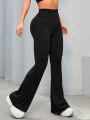 Daily&Casual Women's Ribbed Sport Bell Bottom Pants