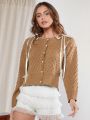 Luxe Womens Mini Bow Tie Cardigan