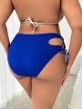 SHEIN Swim SXY Plus Size Women's Hollow Out Swimsuit Bottom