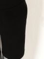 Young Girls' High Waisted Basic Black Capri Leggings