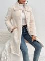 SHEIN Frenchy Solid Color Furry Jacket