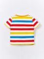 SHEIN Baby Boy's Cartoon Animal Stripe Print Top 3pcs/Set