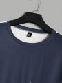 Manfinity Men's Plus Size Gradient Round Neck Short Sleeve T-Shirt