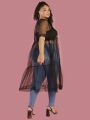 SHEIN CURVE+ Plus Size Polka Dot Mesh Dress