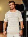 Men's Striped Short Sleeve Knit Top