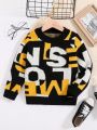 Young Boy Letter Pattern Sweater