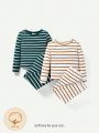 Cozy Cub Baby Boy 2sets Striped Print PJ Set