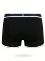 Men's Flat Front Shorts With Letter Embroidered Belt