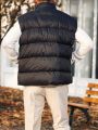 Manfinity Men Plus Zip Up Puffer Vest Coat