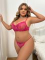 SHEIN Plus Size Sexy Lace Patchwork Lingerie