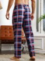 Men'S Plaid Elastic Waist Home Wear Bottoms