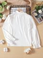 Girls' High Neck Long Sleeve T-Shirt