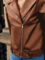SHEIN Frenchy Women's Zipper Front Pu Jacket